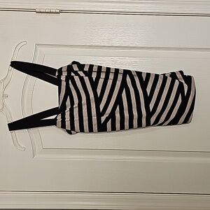 Charlotte Russe Black and Tan Striped Top